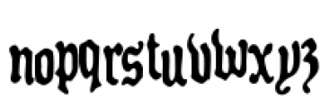 Benighted Font LOWERCASE