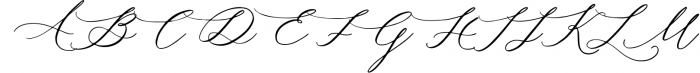 Bergamotte - Fine Art Calligraphy Font UPPERCASE