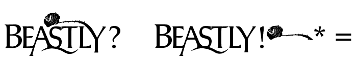 BEASTLY Font OTHER CHARS