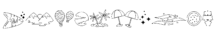 Beach Dingbats Font OTHER CHARS