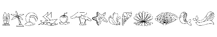 Beach Dingbats FONT
