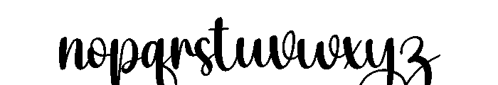 Beaming1 Font LOWERCASE