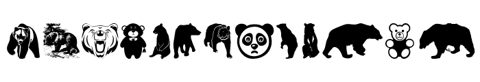 Bear Icons Font UPPERCASE