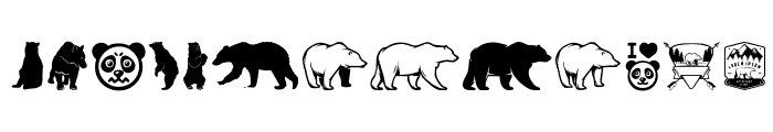 Bear Icons Font LOWERCASE