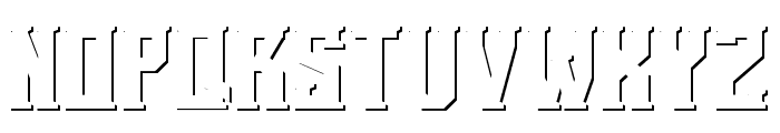 Bearded Lady Shadow Font LOWERCASE