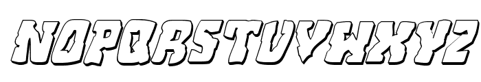 Beastian 3D Italic Font LOWERCASE