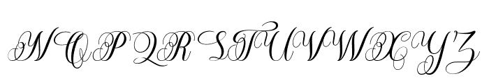 BeatriceScript-Regular Font UPPERCASE