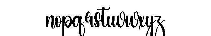 Beautiful Flower Font LOWERCASE