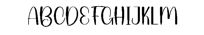 Beautiful Handmade1 Font UPPERCASE