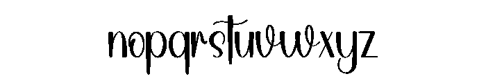 Beautiful Handmade1 Font LOWERCASE