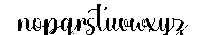 Beautiful Shopia Font LOWERCASE