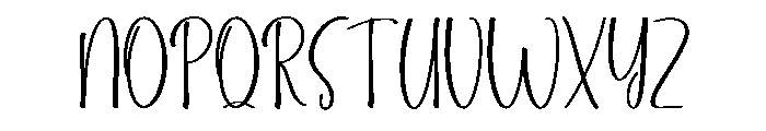 BeautifulHandwritten Font UPPERCASE