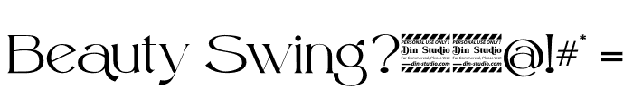Beauty Swing Personal Use Font OTHER CHARS
