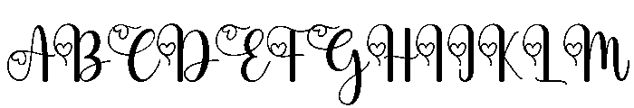 Beauty3 Font UPPERCASE