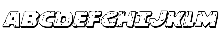 Behemuth 3D Italic Font UPPERCASE