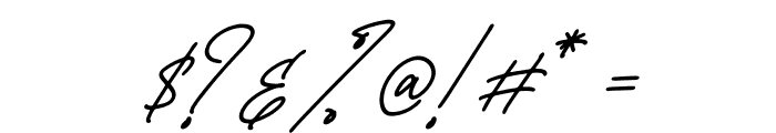 Belistaria Signature Italic Font OTHER CHARS