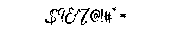 Belle Parker Font OTHER CHARS