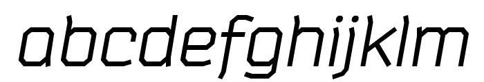 Bender-Italic Font LOWERCASE