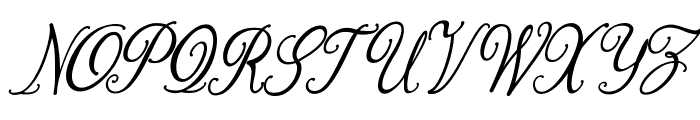 Bernadine Script Italic Font UPPERCASE