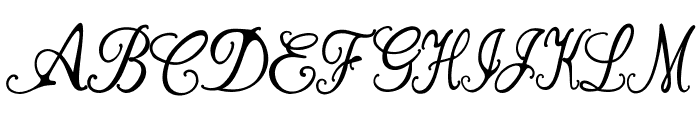 Bernadine Script Font UPPERCASE
