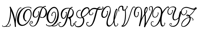 Bernadine Script Font UPPERCASE