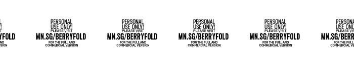 Berryfold PERSONAL USE Regular Font OTHER CHARS