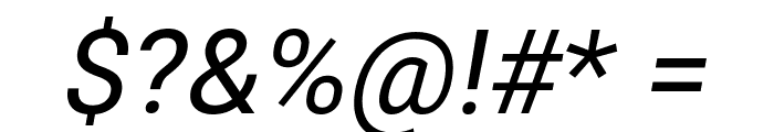 Bert Sans Medium Italic Font OTHER CHARS