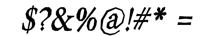 Berylium Bold Italic Font OTHER CHARS