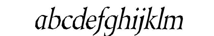 Berylium-Italic Font LOWERCASE