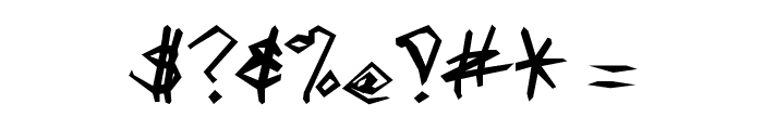 BethHand Angular Font OTHER CHARS