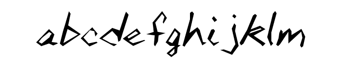 BethHand Angular Font LOWERCASE