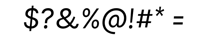 BetinaSans-Italic Font OTHER CHARS