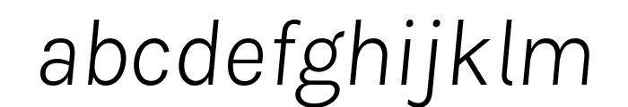 BetinaSans-LightItalic Font LOWERCASE