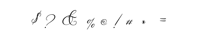 BettyLaudiaScript Font OTHER CHARS