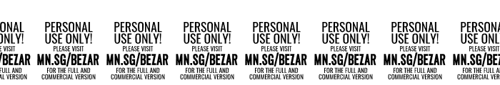Bezar PERSONAL USE ONLY Font OTHER CHARS