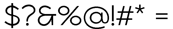 Bezier Sans Light Font OTHER CHARS