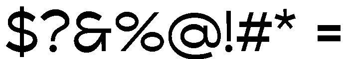Bezier Sans Regular Font OTHER CHARS