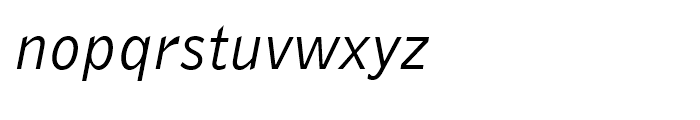 Bell Gothic Italic Font LOWERCASE