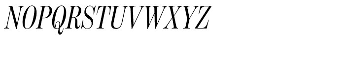 Benton Modern Display Compressed Regular Italic Font UPPERCASE