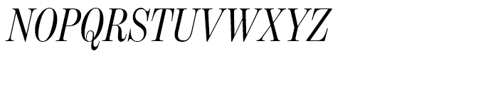 Benton Modern Display Extra Condensed Regular Italic Font UPPERCASE