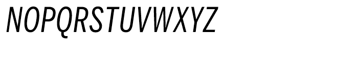 Benton Sans Compressed Regular Italic Font UPPERCASE