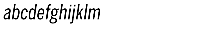 Benton Sans Compressed Regular Italic Font LOWERCASE
