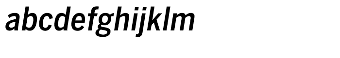 Benton Sans Condensed Medium Italic Font LOWERCASE