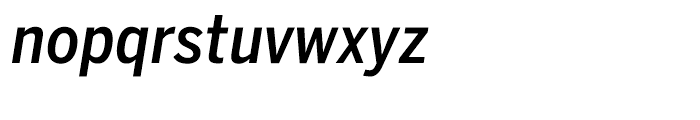 Benton Sans Condensed Medium Italic Font LOWERCASE