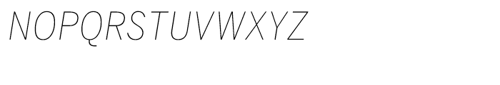 Benton Sans Condensed Thin Italic SC Font LOWERCASE