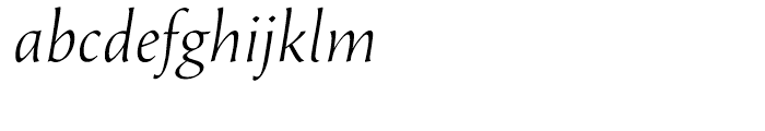 Beorcana Display Light Italic Font LOWERCASE