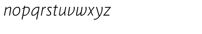Berling Nova Sans Light Italic Font LOWERCASE