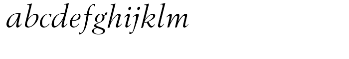 Berling Regular Italic Font LOWERCASE