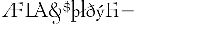 Bernhard Modern Extension Font OTHER CHARS