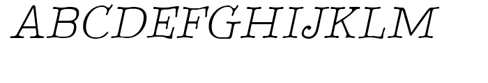 Better Type Right ThinItalic Font UPPERCASE